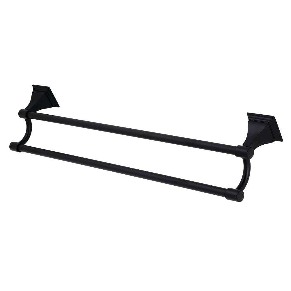 Kingston Brass BAH6123MB Monarch 24-Inch Dual Towel Bar  Matte Black
