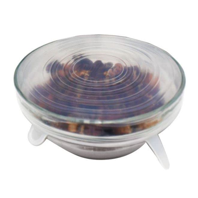 Norpro 6 Piece Reusable Food-Safe Silicone Lids Set - Fits 2.5'' To 11'' Openings