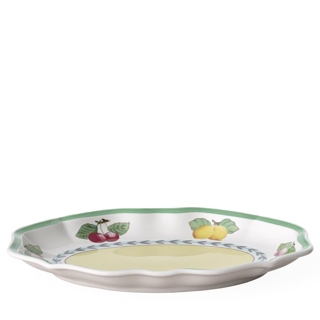 Villeroy & Boch French Garden Fleurence Pickle Dish/Gravy Stand, 9.5 In, Premium Porcelain, White/Multicolored