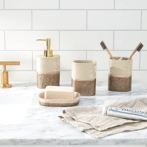 Sweet Home Collection Bathroom Accessories Unique Collections Modern Classic Contemporary Decorative Beautiful Designs Bath Shower Tub D?cor  4 Piece Set  Parker