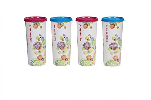 Signoraware Jumbo Velvet Plastic Tumbler Set, 500Ml, Set Of 4, Multicolour