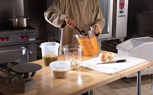 Cambro Rfscw4135 Camwear Round Food Storage Container, Polycarbonate, 4-Quart, Clear, Nsf