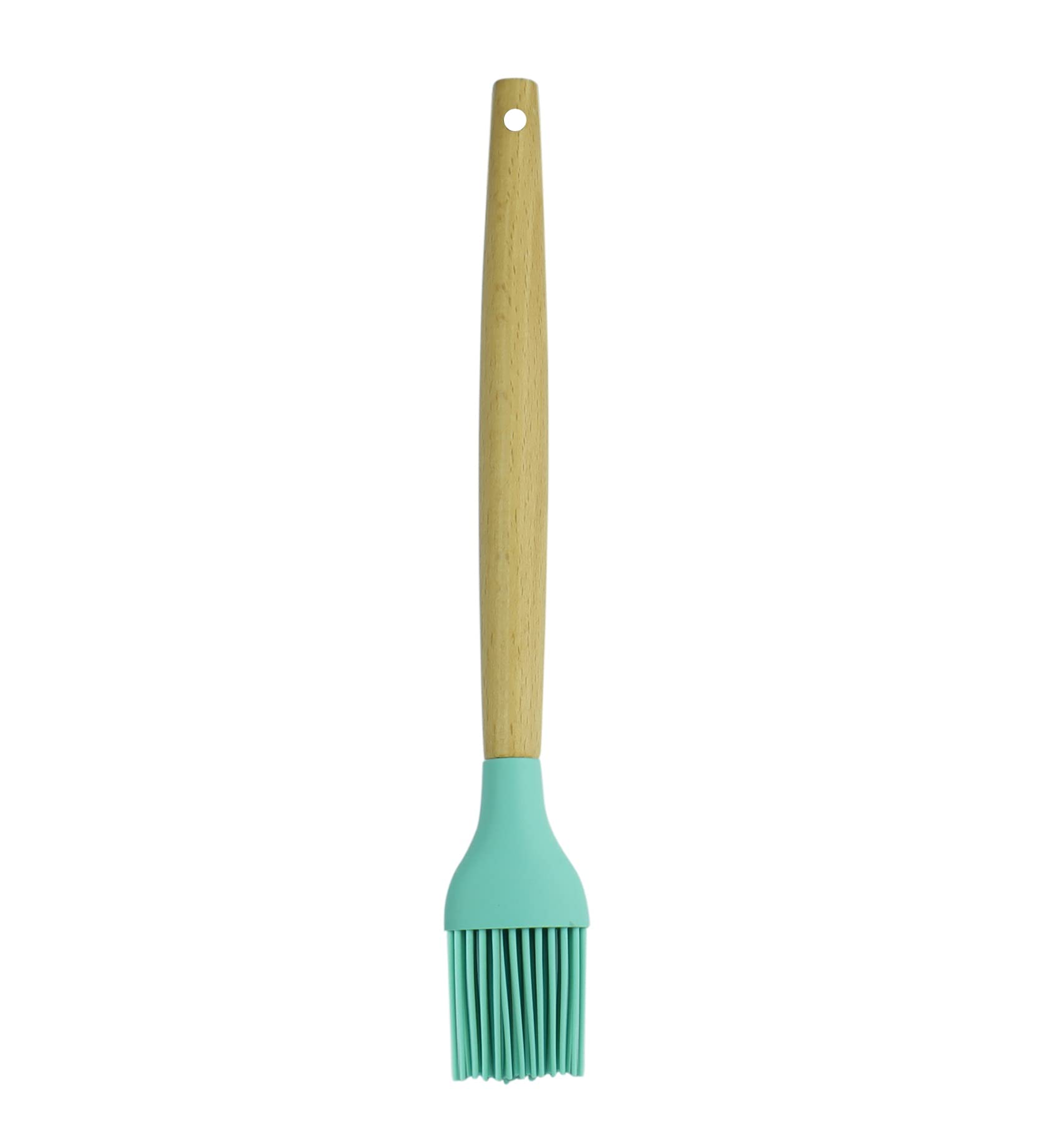 Mobfest Large Food Grade Silicone Flexible Heat Resistant Basting Brush With Wood Handle For Cooking, Baking, For Non Stick Cook