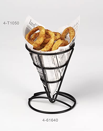 G.E.T. 4-61640 5    Dia. Black Metal Cone French Fry Holder, Iron (Qty 1)