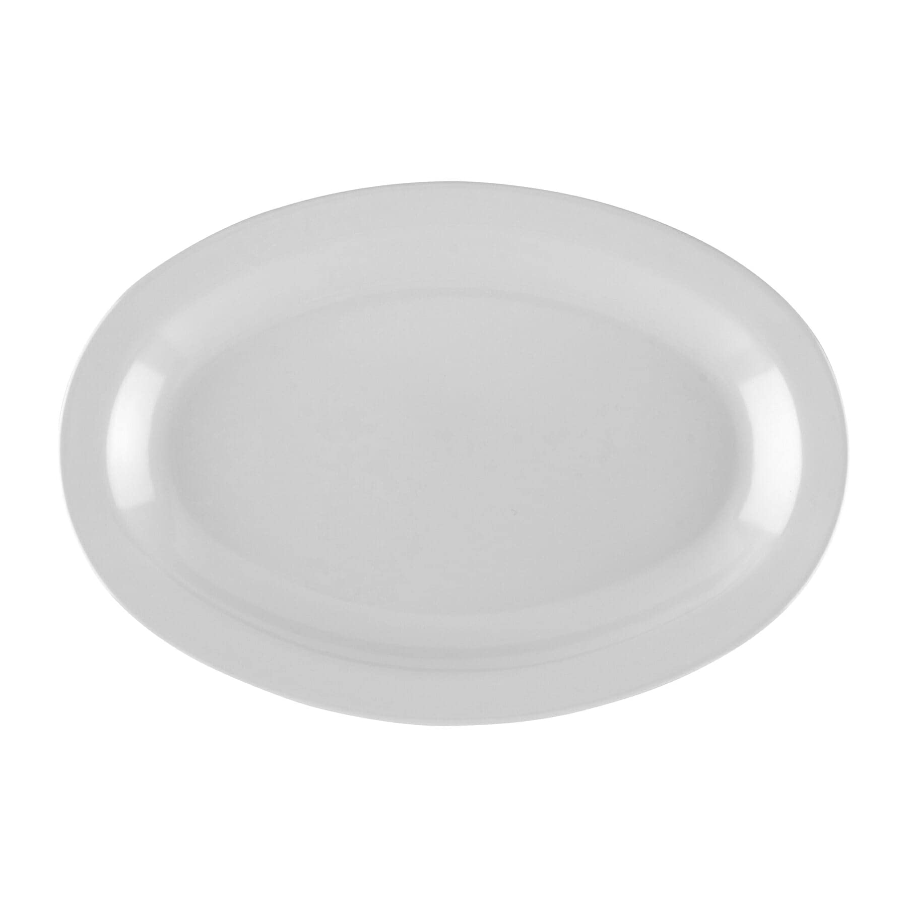 G.E.T. Op-610-W Melamine Oval Serving Platter, 10'' X 6.75'', White (Set Of 12)