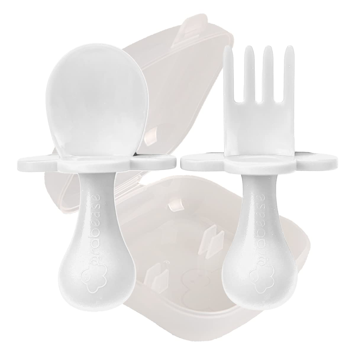 Grabease Toddler Utensils Toddler Spoons and Forks Baby Silverware Baby Self Feeding Utensils, BPA-Free & Phthalate-Free for Bab