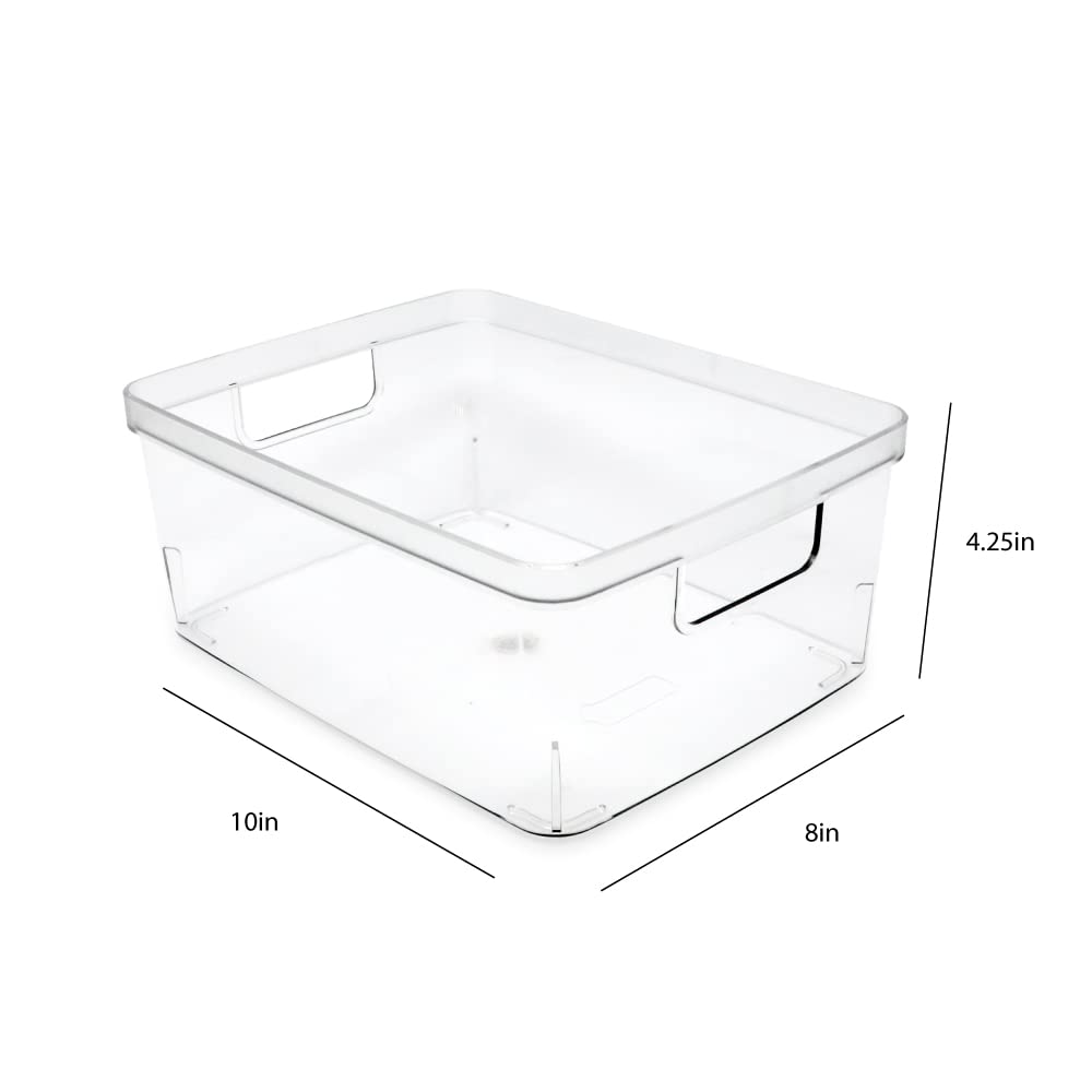 Isaac Jacobs 3-Pack Medium Clear Storage Bins (8