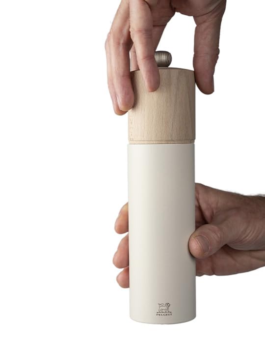 Peugeot - Boreal Salt Mill 8 In/21 Cm - Classic Setting - Pefc Certified Beech Wood - Made In France - Feather White