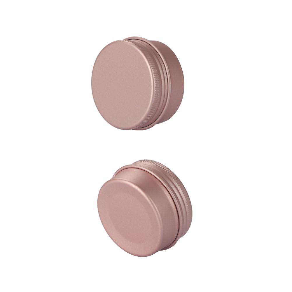 Yaphetss 12Pcs 30Ml/1Oz Aluminum Tin Jar With Screw Lid Empty Refillable Aluminum Round Tin Containers For Cosmetic Lip Balm Cre