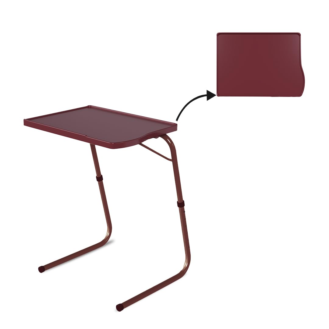 Table Magic  Multipurpose Height Adjustable Laptop Table Mat Finish, Lap Desk Work From Home & Study Desk Picnic Outdoor Tv Tra