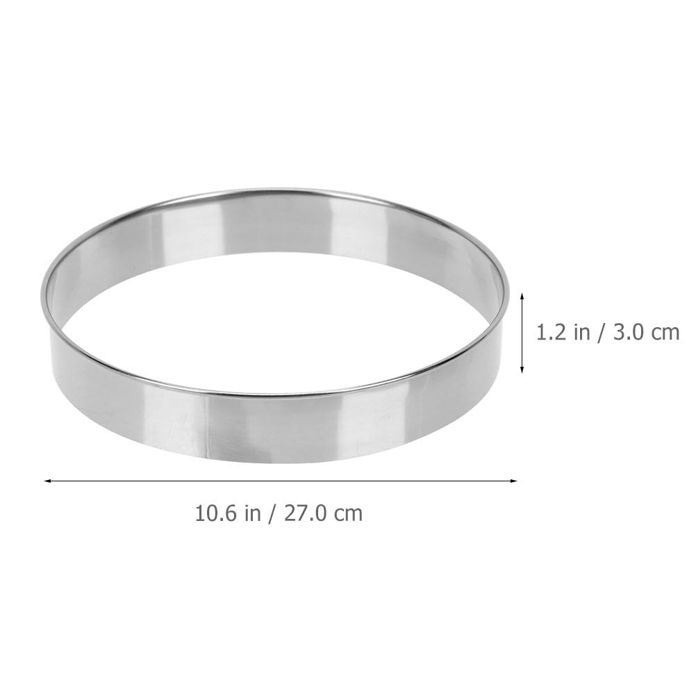 Luxshiny Tart Ring Stainless Steel Muffin Rings: 12Inch Tart Pastry Rings Molds Round Pizza Cutter Circle Egg Pancake Rings Kitc