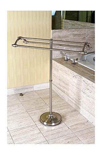Kingston Brass SCC2278 Pedestal Round Plate Towel Rack  Brushed Nickel