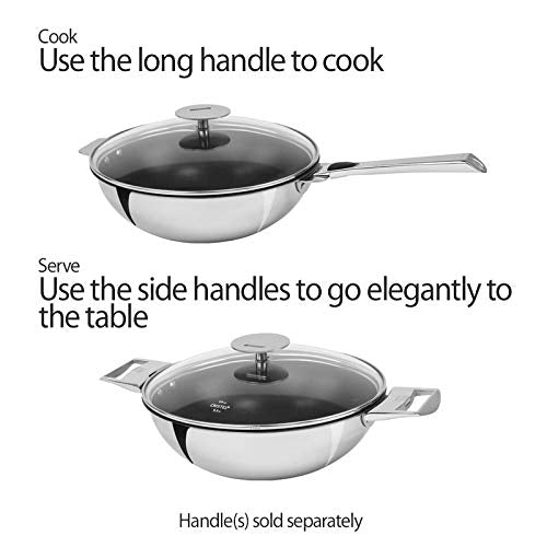 Cristel Casteline Wok, 4 Quart, Silver