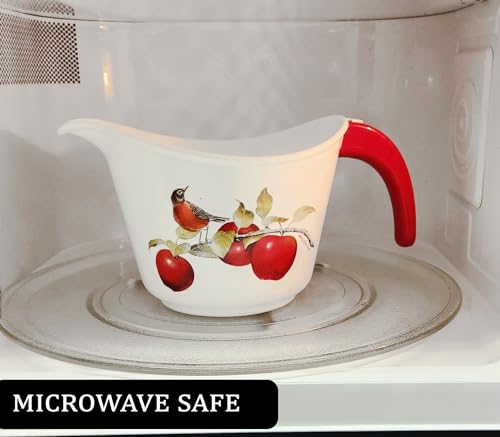 Reston Lloyd, Batter Bowl With Pour Spout, Non-Slip Base, Erogonomic Space Saving Detachable Handle, 2 Qt Heavy Duty Bpa-Free Mi