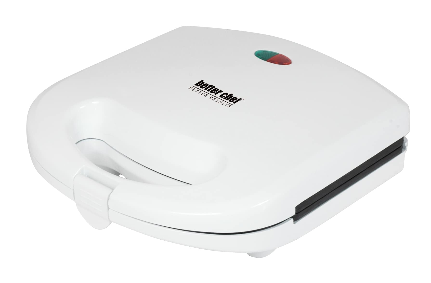 Better Chef Basic Contact Grill | Non-Stick | Panini Style | 8-Inch Width | Cord & Upright Storage (White)