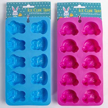 Easter Silicone Molds Ice Cube Trays For Chocolate Candy Gummy Gelatin Jelly Cake Soap Wax Crayon Melt Food Molds Bunny Face Bun