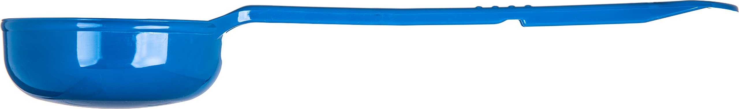 Carlisle Foodservice Products 399214 Solid Long Handle Portion Control Spoon, 8 Oz, Blue