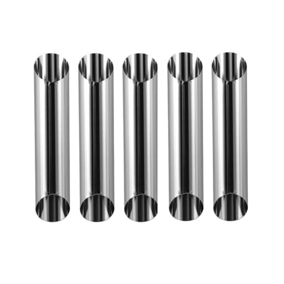 Kddom 5 Pcs Stainless Steel Cannoli Tubes Molds,Non-Stick Cream Danish Pastry Baking Molds For Croissant Shell,Cream Roll,Pastry
