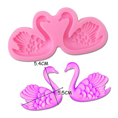 1Pc Cute 3D Beautiful Swan Silicone Mold For Diy Pudding Chocolate Crystal Candy Desserts Ice Cube Gum Paste Cupcake Cake Topper