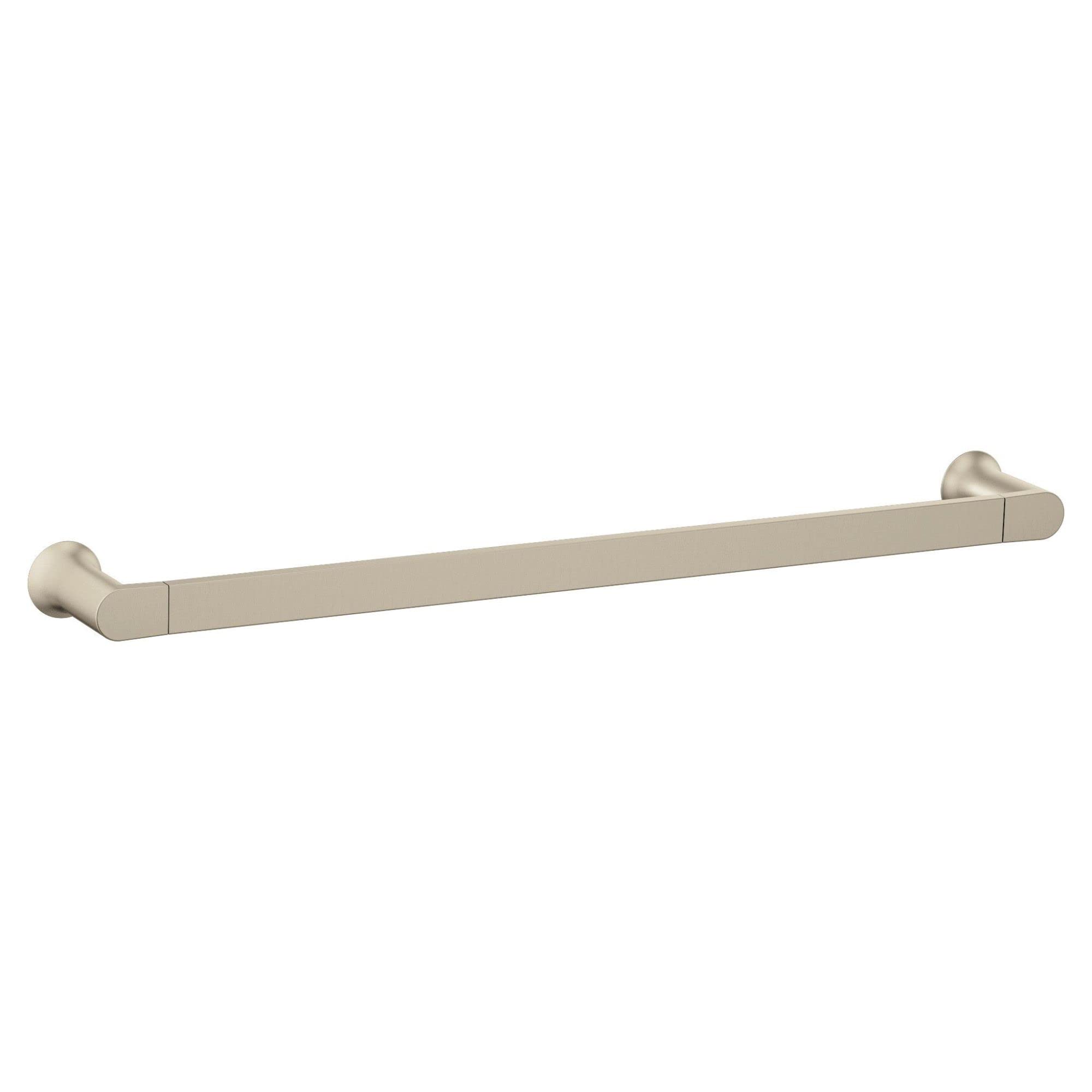 Moen Genta Lx Brushed Nickel Modern 24-Inch Single Wall Mounted Towel Bar For Kitchen Or Bathroom, Bh3824Bn