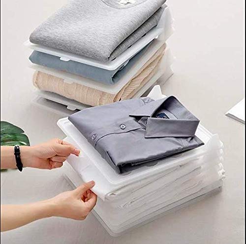 Mechdel Clothes Wardrobe Plastic Closet Drawer Organizer Cabinet Folding Board Storage Rack Travel Closet Organizer For Shirts, 