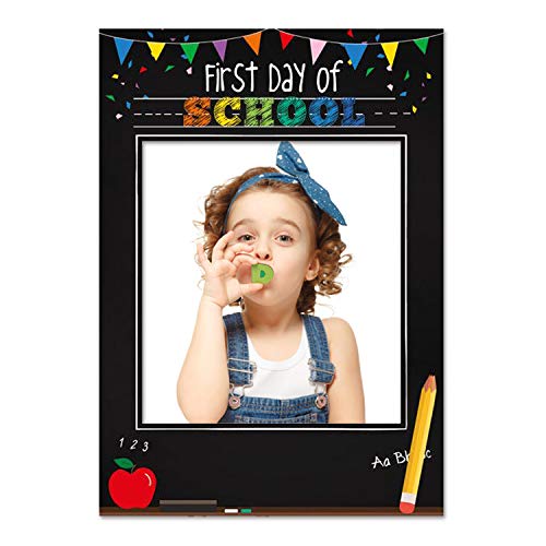 Swyoun Black First Day Of School Back To School Party Photo Booth Selfie Frame