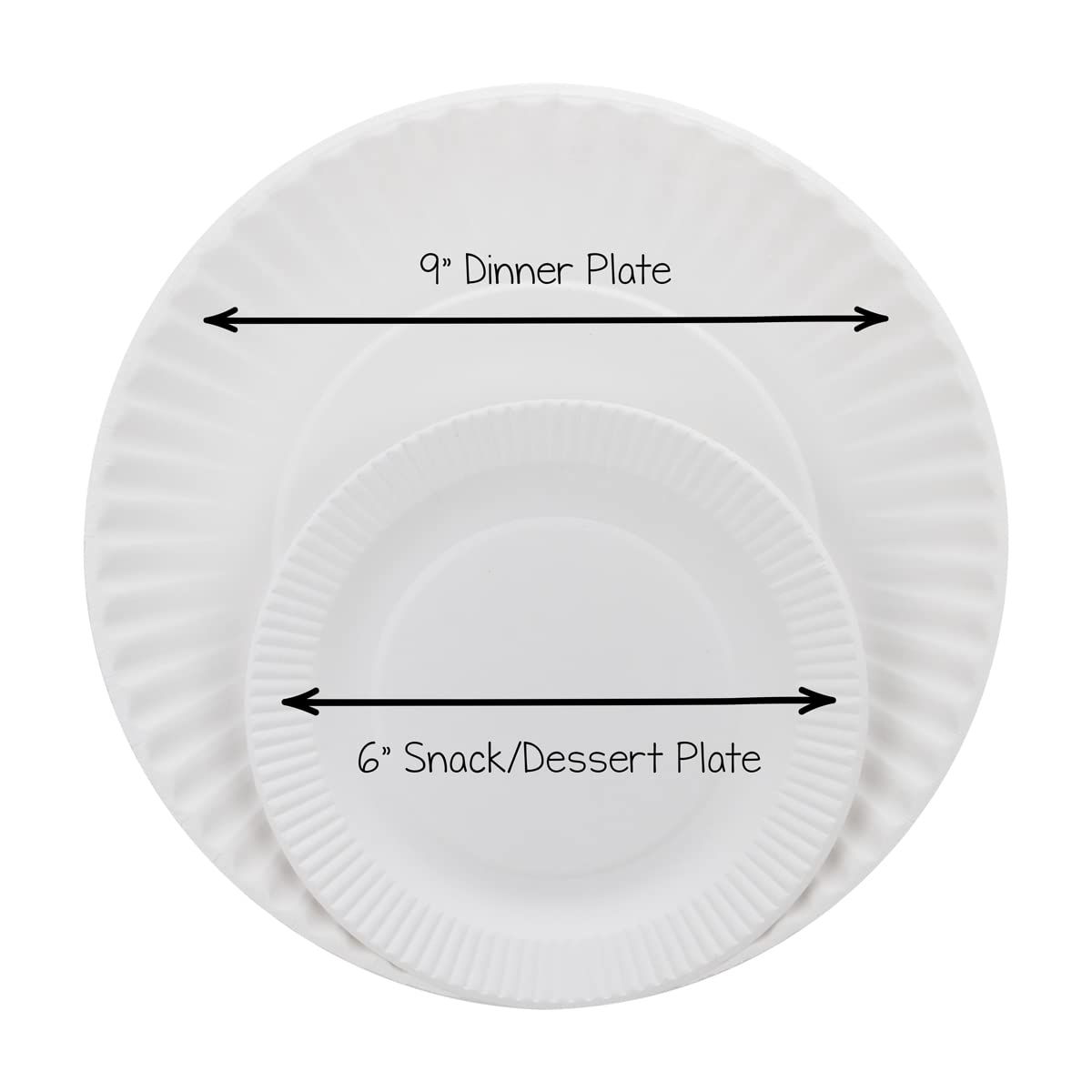 Hygloss Products Paper Plates - Uncoated White Plate - Use For Foodware, Events, Activities, Crafts Projects And More - Environm