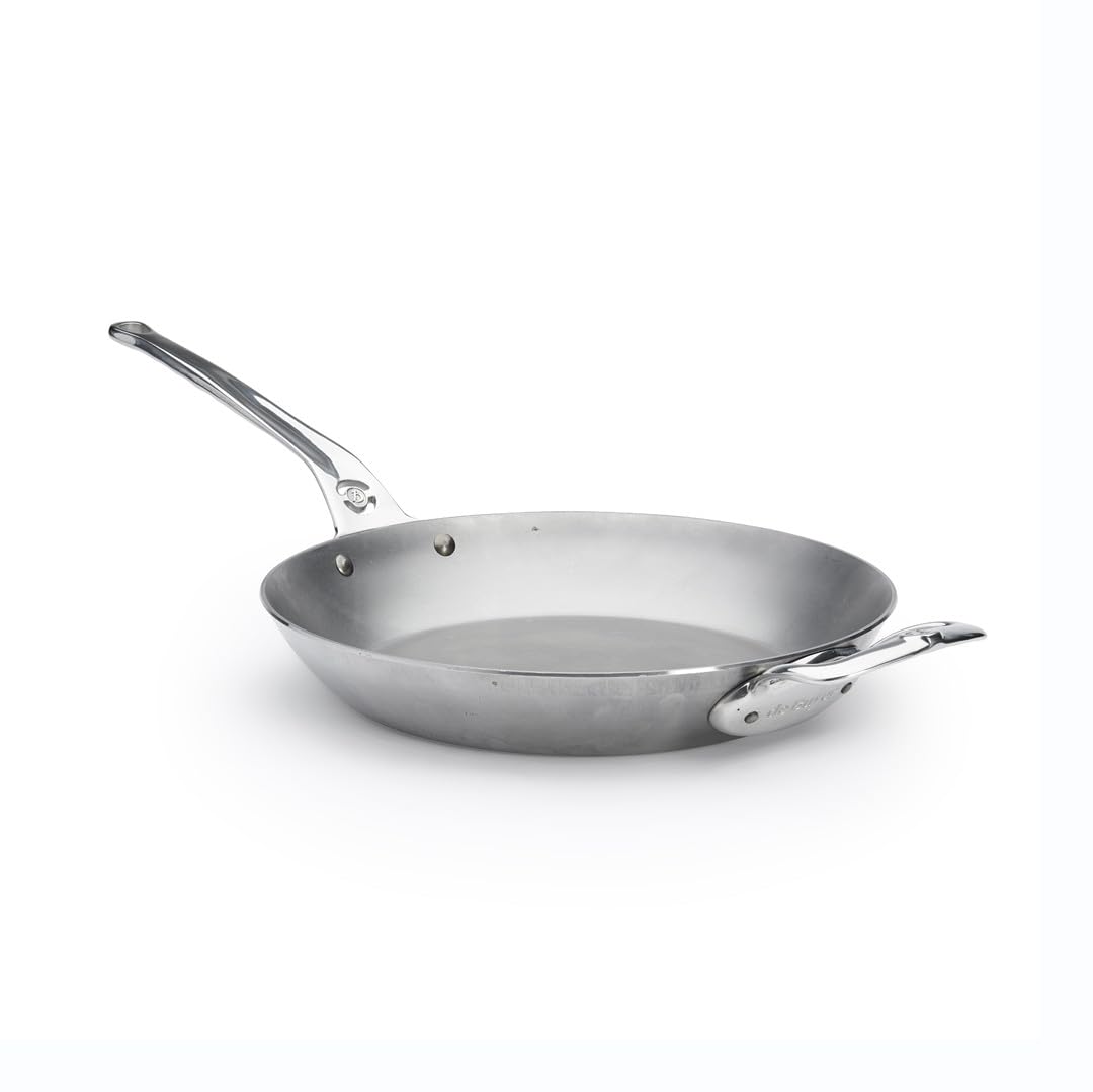 Debuyer 5680.32 Frying Pan, Stainless Steel, Silver, Diameter 32 Cm
