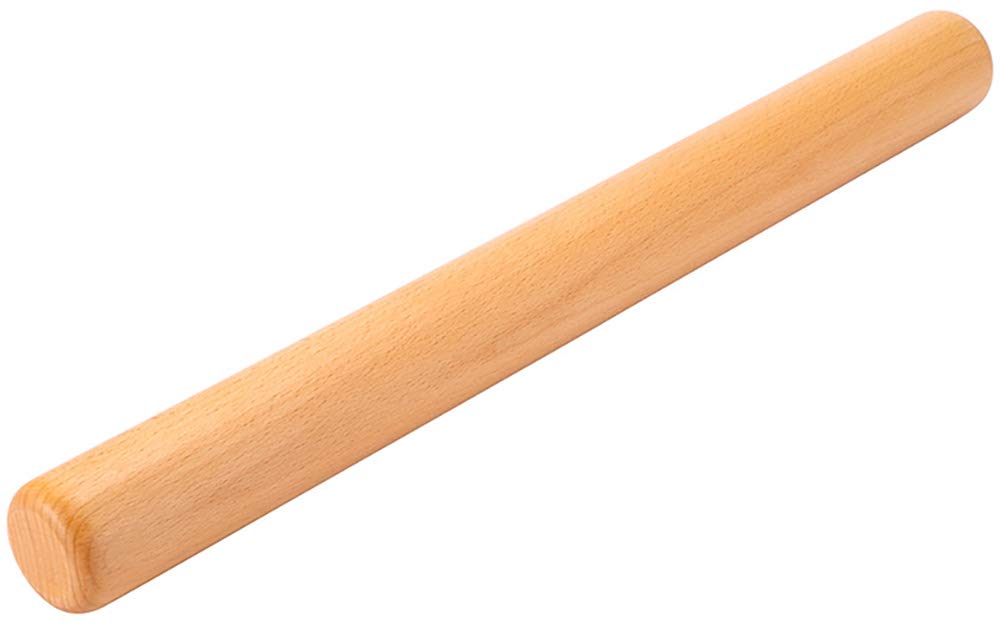 Honglida Wood Rolling Pin Dough Roller, Wooden Rolling Pin For Baking Pasta Fondant 13.8 Inches - Straight