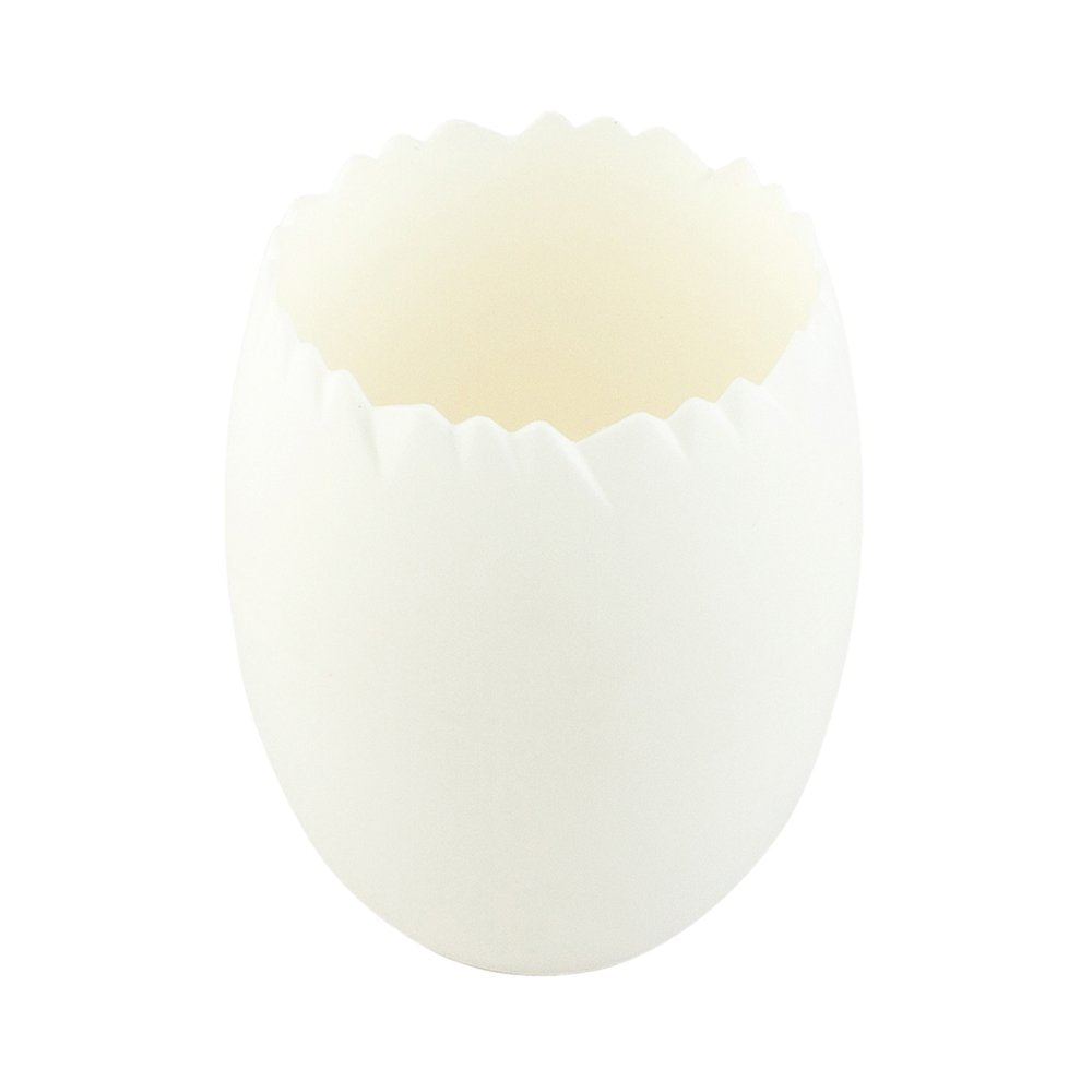 Restaurantware 2 Ounce Dessert Cups 100 Disposable Pudding Cups - Cracked Egg Design Serve Appetizer Or Desserts White Plastic P