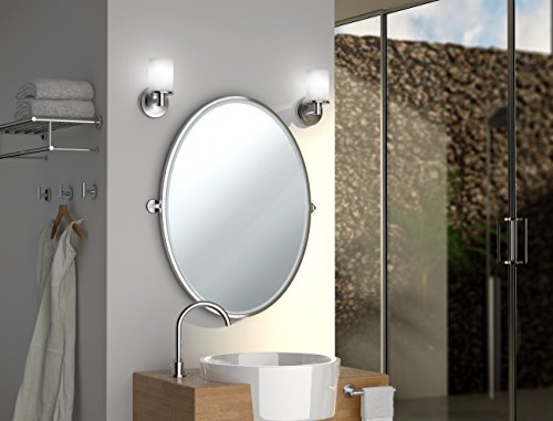 Gatco 1420 Latitude Ii Toilet Paper Holder With Mobile Shelf, Chrome