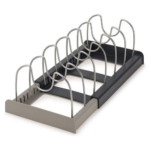 Istara Retractable Pan And Pot Lid Organizer Rack Dish Drying Rack Pot Lid Holder For Kitchen Cabinet Pantry Cookware Organizer 
