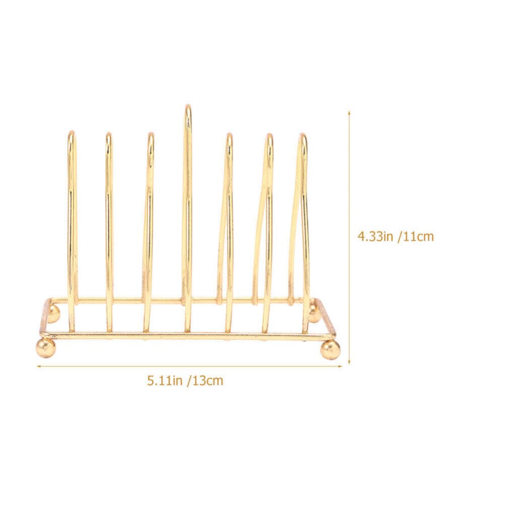 Alipis Dish Drying Rack Metal Plate Stands, Upright Plate Storage Drainboard Pot Lid Holder Counter Gold Plate Holder Organizer