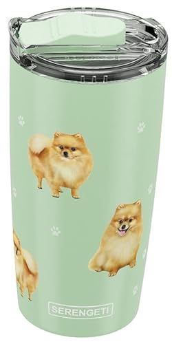 Pomeranian Serengeti 16 Oz Stainless Steel, Vacuum Insulated Tumbler With Spill Proof Lid - 3D Print - Insulated Travel Mug For