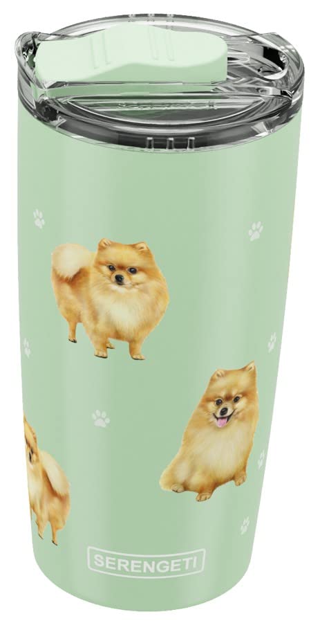 Pomeranian Serengeti 16 Oz Stainless Steel, Vacuum Insulated Tumbler With Spill Proof Lid - 3D Print - Insulated Travel Mug For
