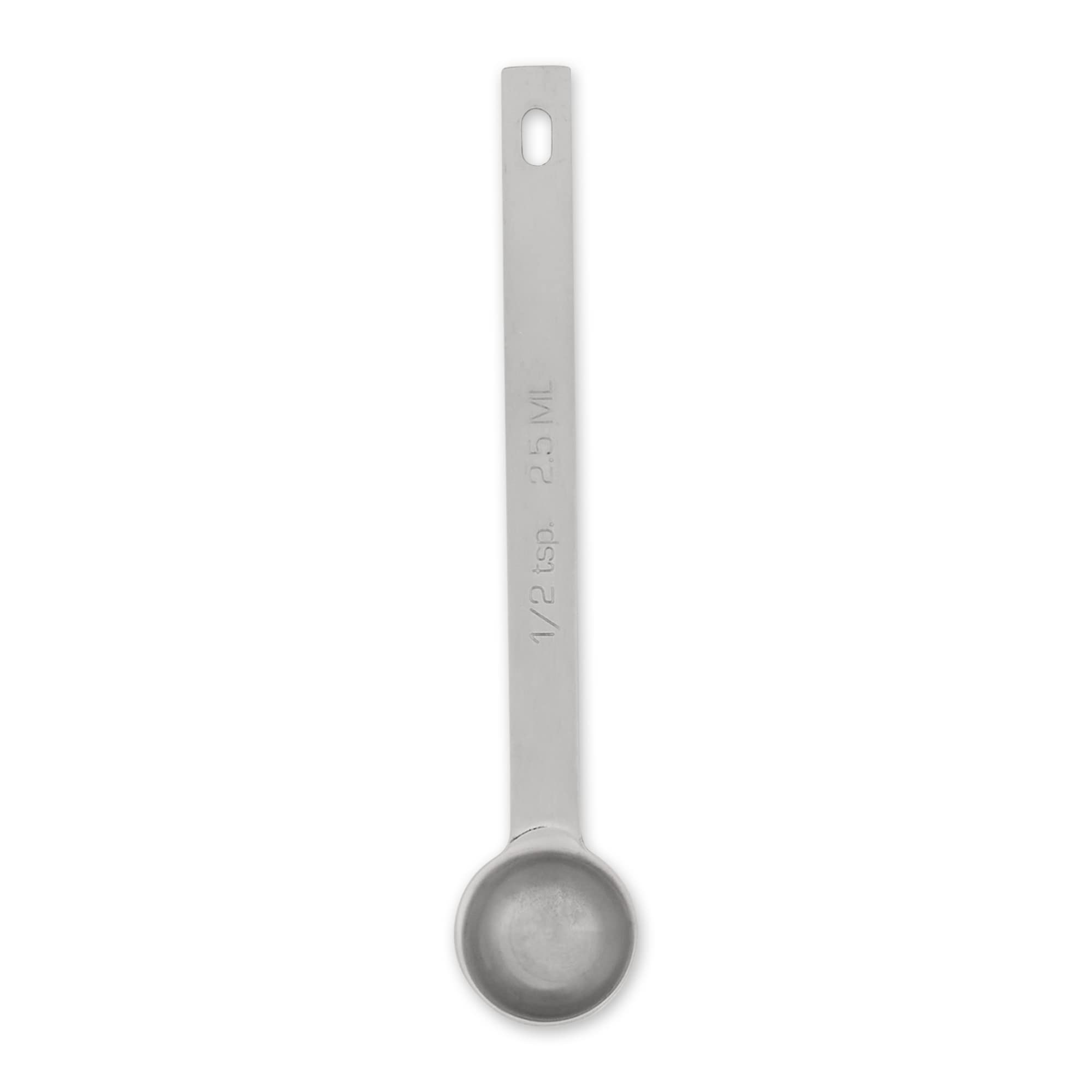 Rsvp International Endurance Kitchen Collection Open Stock Measuring Spoon, Stainless Steel, Dishwasher Safe, 0.5-Teaspoon