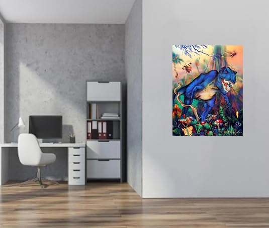 T Rex Dinosaur Triceratops Kids Room Animal Wall Decor Art Print Poster (16X20)