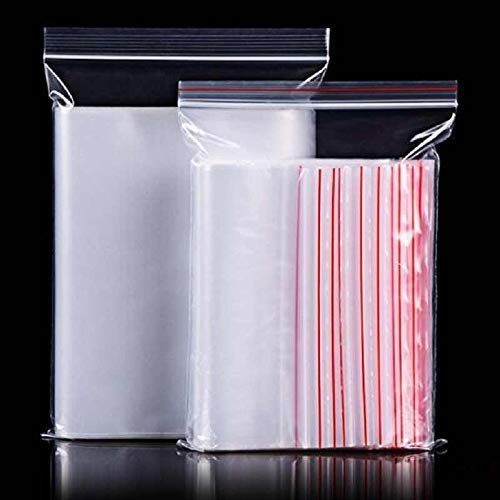 Scentrose Plastic Zip Lock Pouch Bags (5 X 7 Inches, Transparent) 100 Pieces | Made In India