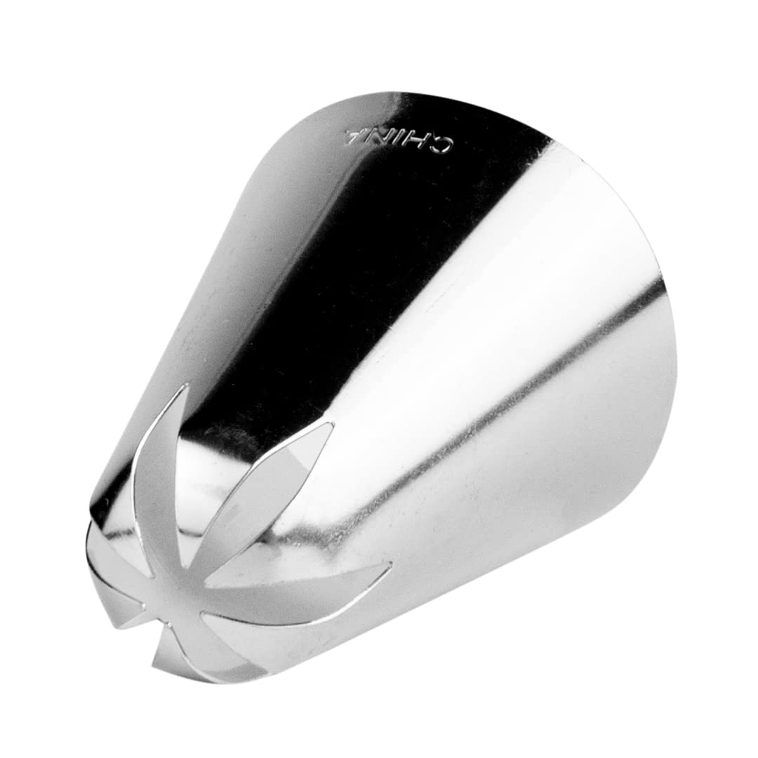 Restaurantware Pastry Tek Piping Tip 1 Reusable Drop Flower Icing Tip - #1B Dent-Resistant Stainless Steel Pastry Tip Dishwasher
