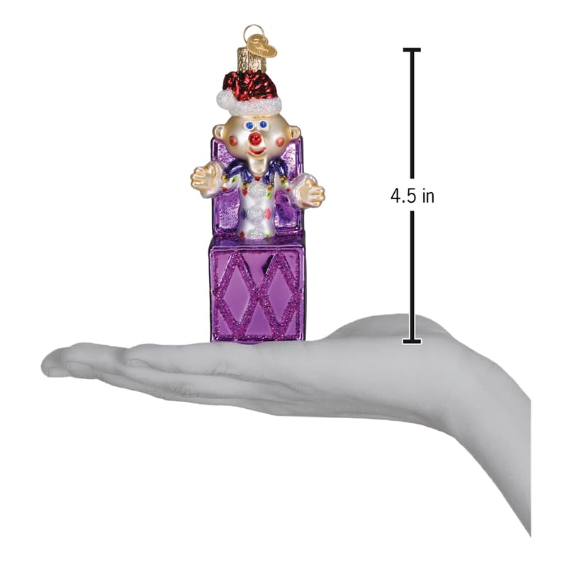 Old World Christmas Charlie-in-The-Box Glass Blown Ornament, Handcrafted Holiday Decoration, Model 44212, Unique Rudolph Collection