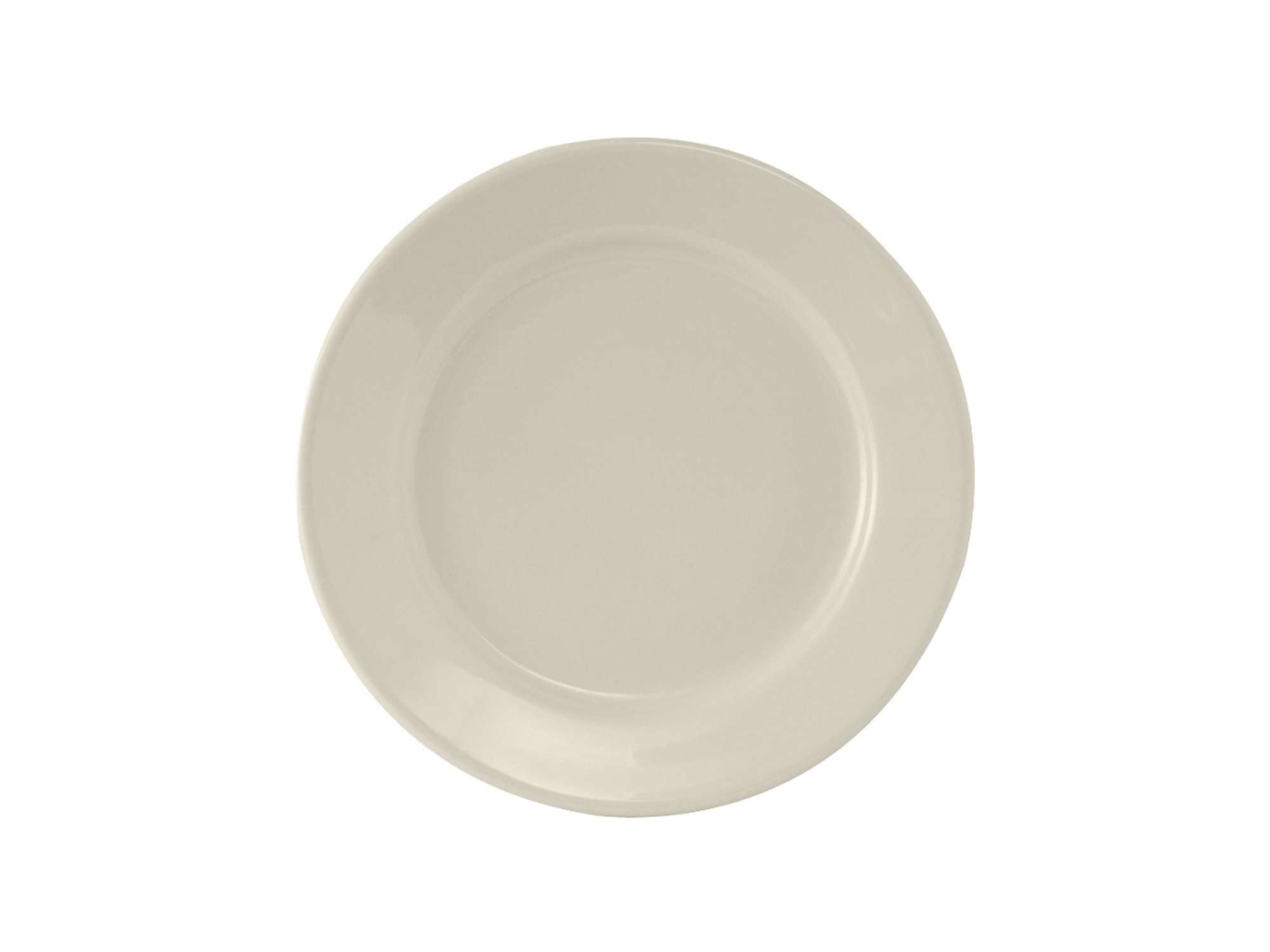 Tuxton China TRE-007 Plate, 7-1/8 Diameter, Round, Wide Rim, Rolled Edge, Microwave and Dishwasher Safe, Oven Proof, Fully Vitri