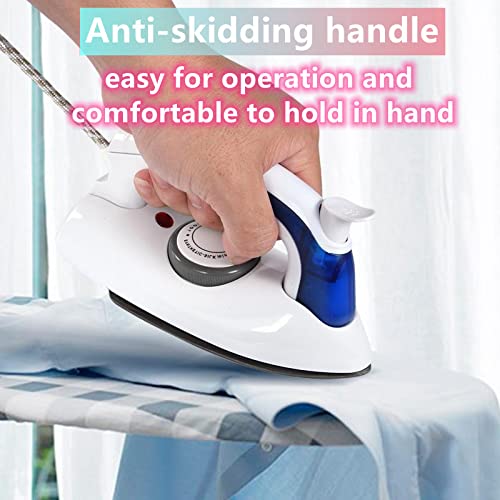 Portable Steam Iron, Mini Travel Iron Handheld Iron For Clothes, With Non Stick Sole Plate, Folding Flat Travel Steam Iron For I