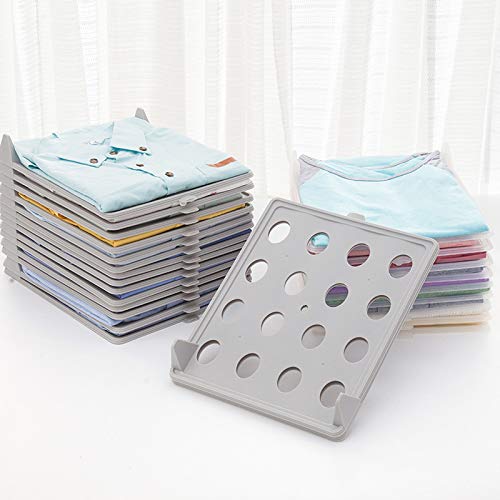 Vdhja Clothes Wardrobe Oraganizer For Shirts,TShirts,Jeans, Plastic Closet Drawer Organizer Cabinet Folding Board Storage Rack 