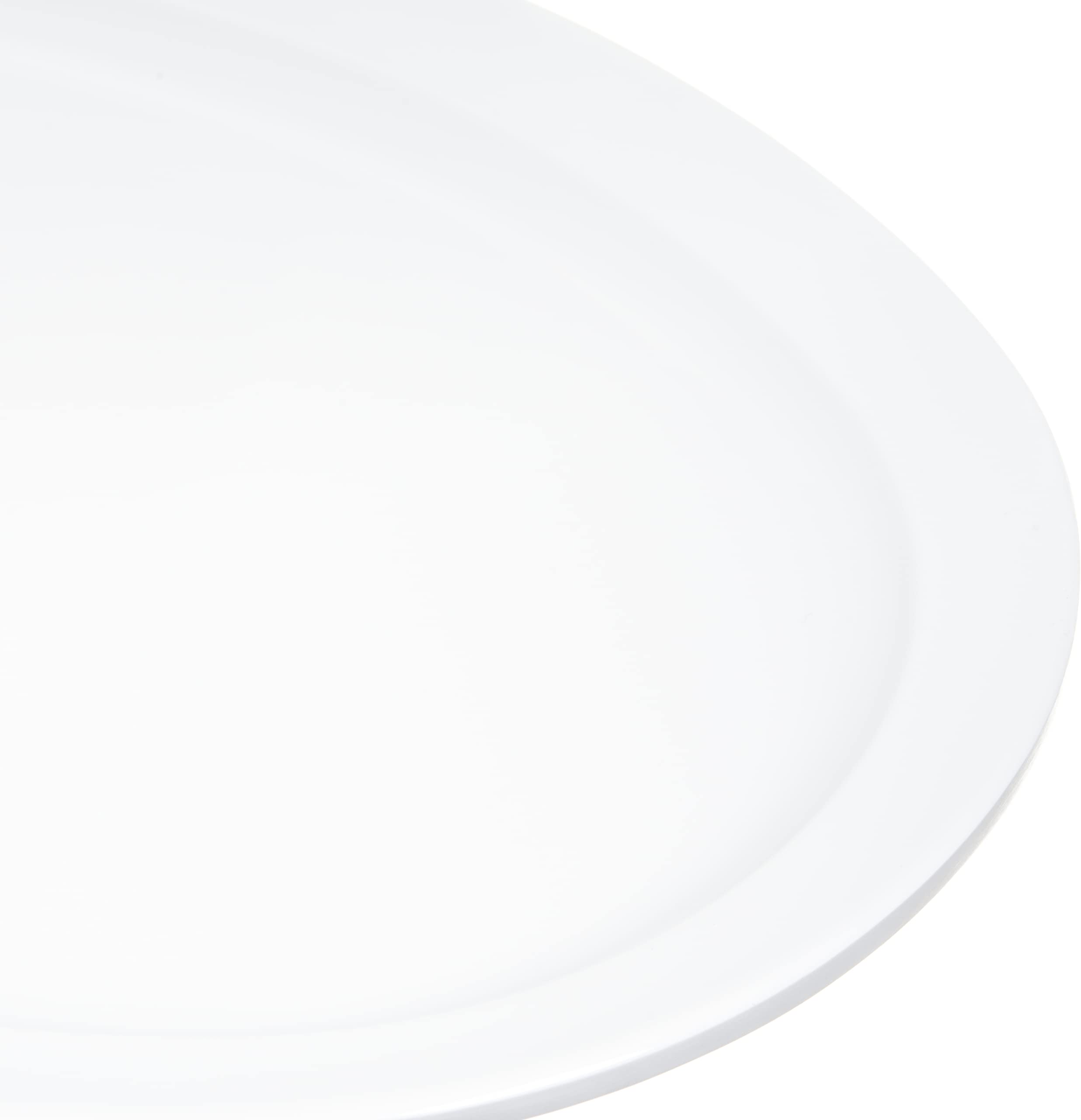 Carlisle Foodservice Products Kingline Plastic Oval Platter Oval Tray For Home And Restaurant, Melamine, 13.5 Inches, White, (Pa