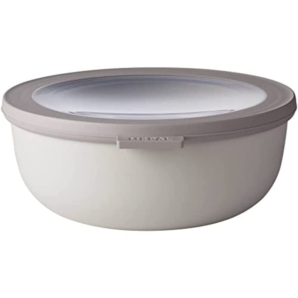 Rosti Mepal Rst62120Wh Cirqula Multi Food Storage And Serving Bowl With Lid, Low 1.3 Quart, White
