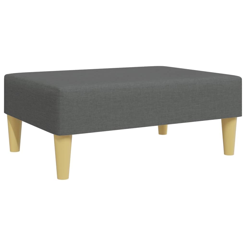 vidaXL Fabric Footstool - Dark Gray Ottoman/Stool for Living Room, Lounge, Bedroom - 30.3x21.7x12.2 with Plywood Frame-Like New Condition