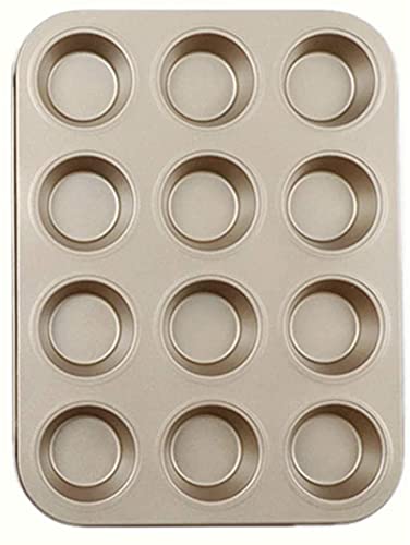 Copper Muffin Pan 12 Cups - Premium Healthy Nonstick Muffin Pan,Even Baking, Dishwasher And Oven Safe