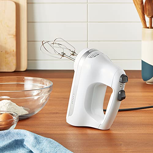 Kitchenaid Khm512Wh 5-Speed Ultra Power Hand Mixer, White, 8X7X5