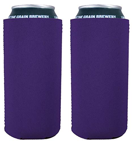 Blank Neoprene 16 Oz. Can Coolie (2 Pack, Purple)