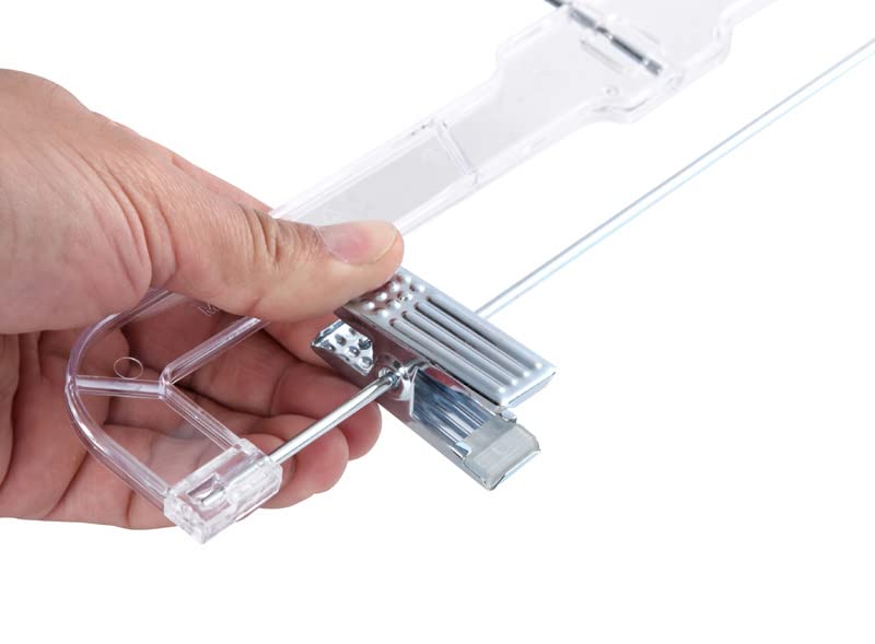 Jeronic 12 Pack Slack Pant Hangers Skirt Hangers With Clips, Clear